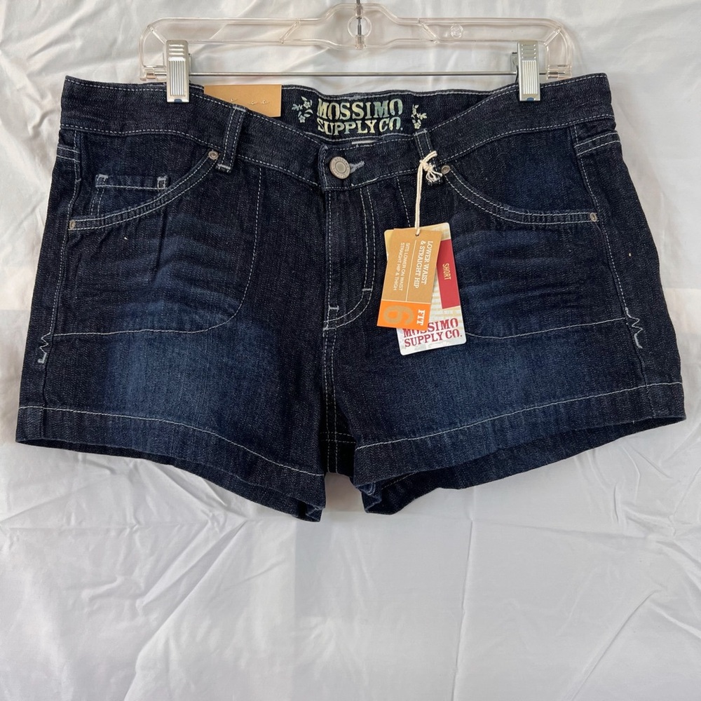 Rare Vintage Y2K Mossimo Supply Co Blue Jean Shorts with Frayed Hem NWT